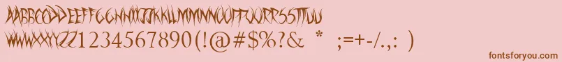 Police SwordThrasher – polices brunes sur fond rose