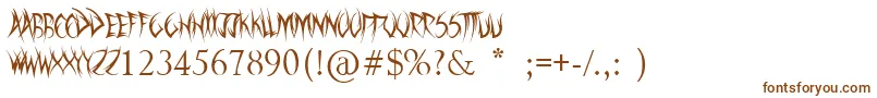 SwordThrasher Font – Brown Fonts on White Background