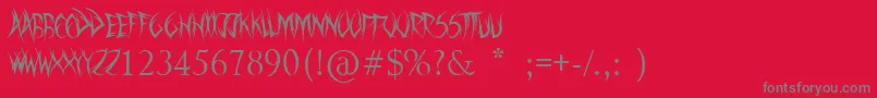 SwordThrasher Font – Gray Fonts on Red Background