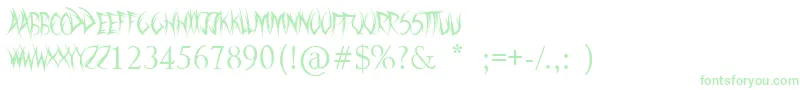 SwordThrasher Font – Green Fonts on White Background