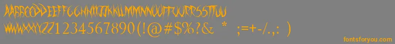 SwordThrasher Font – Orange Fonts on Gray Background
