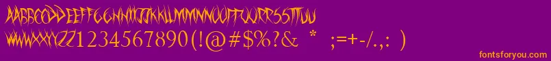 SwordThrasher Font – Orange Fonts on Purple Background