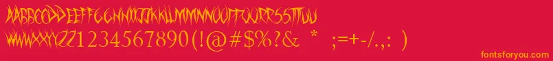 SwordThrasher Font – Orange Fonts on Red Background