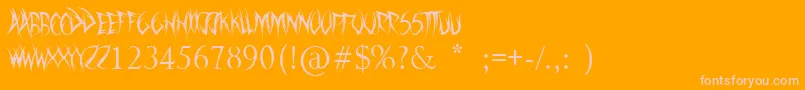 SwordThrasher Font – Pink Fonts on Orange Background