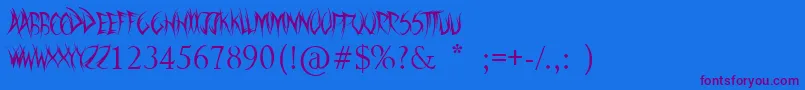SwordThrasher Font – Purple Fonts on Blue Background