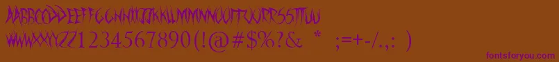 SwordThrasher Font – Purple Fonts on Brown Background