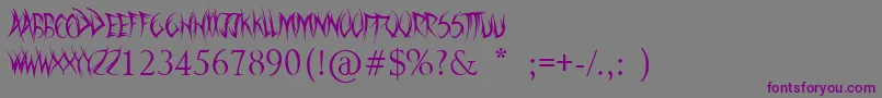 SwordThrasher Font – Purple Fonts on Gray Background