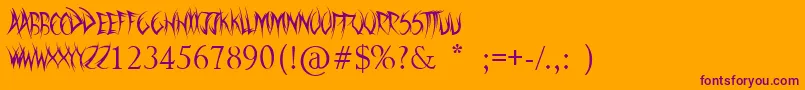SwordThrasher Font – Purple Fonts on Orange Background