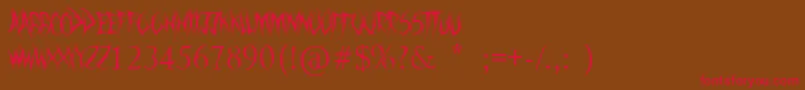 SwordThrasher Font – Red Fonts on Brown Background
