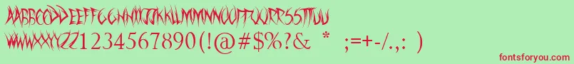 Police SwordThrasher – polices rouges sur fond vert