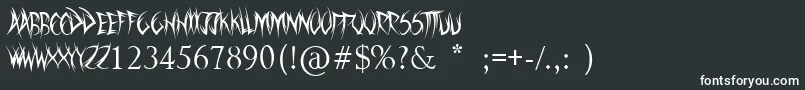 Шрифт SwordThrasher – белые шрифты на чёрном фоне