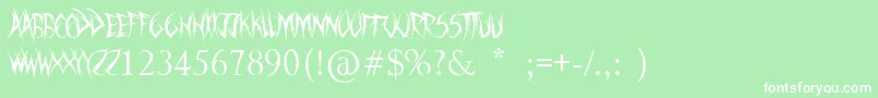 SwordThrasher Font – White Fonts on Green Background
