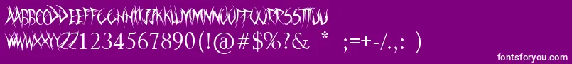 SwordThrasher Font – White Fonts on Purple Background