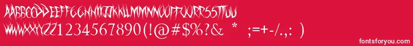 Шрифт SwordThrasher – белые шрифты на красном фоне