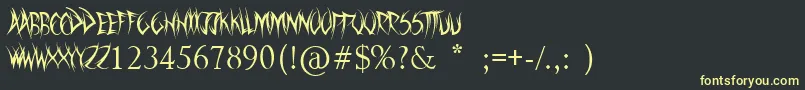 SwordThrasher Font – Yellow Fonts on Black Background