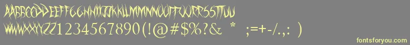 SwordThrasher Font – Yellow Fonts on Gray Background