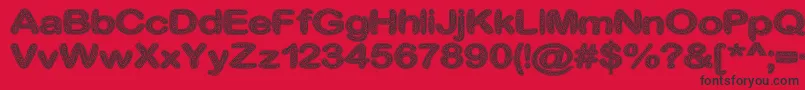 CrinkleCutGlass-Schriftart – Schwarze Schriften auf rotem Hintergrund