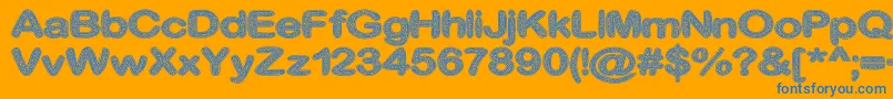 CrinkleCutGlass Font – Blue Fonts on Orange Background