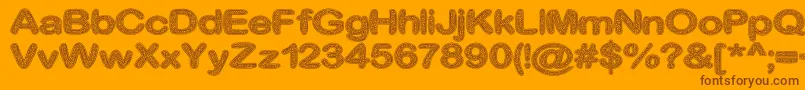 CrinkleCutGlass Font – Brown Fonts on Orange Background