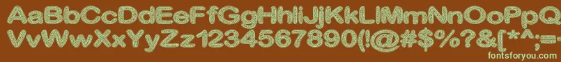 CrinkleCutGlass Font – Green Fonts on Brown Background