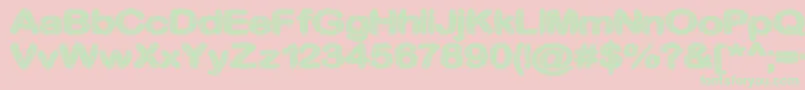CrinkleCutGlass-fontti – vihreät fontit vaaleanpunaisella taustalla