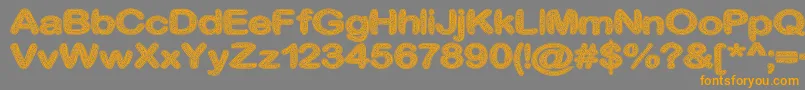 CrinkleCutGlass Font – Orange Fonts on Gray Background