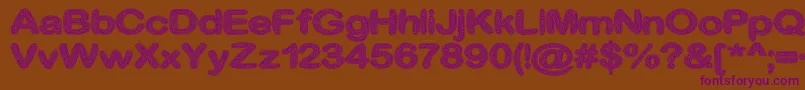 CrinkleCutGlass Font – Purple Fonts on Brown Background