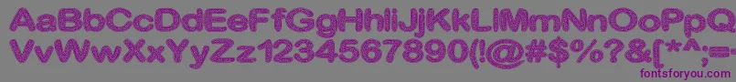 CrinkleCutGlass Font – Purple Fonts on Gray Background