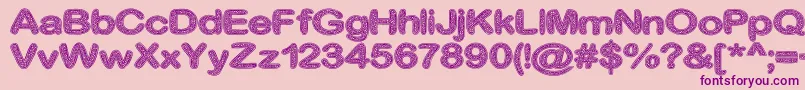 CrinkleCutGlass Font – Purple Fonts on Pink Background