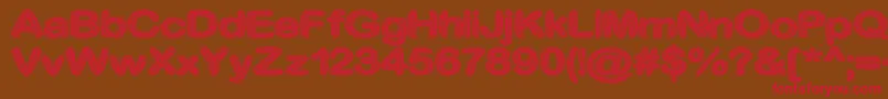 CrinkleCutGlass-Schriftart – Rote Schriften auf braunem Hintergrund