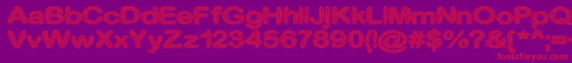 CrinkleCutGlass Font – Red Fonts on Purple Background