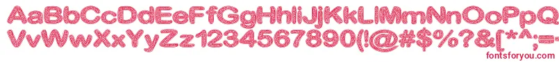 CrinkleCutGlass Font – Red Fonts on White Background