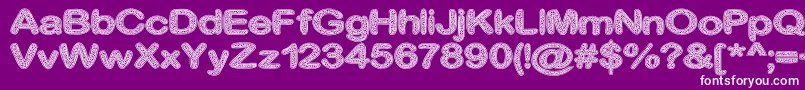 CrinkleCutGlass Font – White Fonts on Purple Background