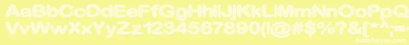 CrinkleCutGlass Font – White Fonts on Yellow Background