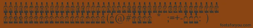 WhiskeyBottle Font – Black Fonts on Brown Background