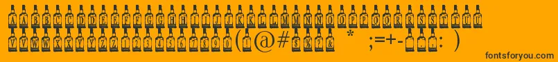 WhiskeyBottle Font – Black Fonts on Orange Background