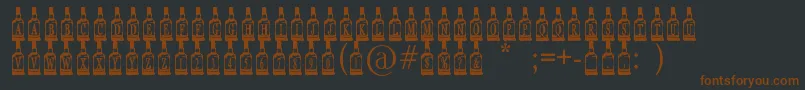 WhiskeyBottle Font – Brown Fonts on Black Background