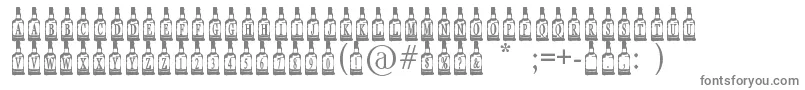 WhiskeyBottle Font – Gray Fonts on White Background