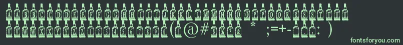 WhiskeyBottle-fontti – vihreät fontit mustalla taustalla