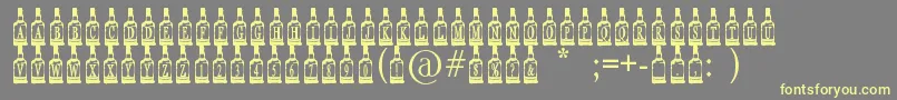 WhiskeyBottle Font – Yellow Fonts on Gray Background