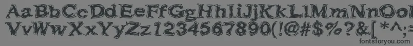 Frazzle Font – Black Fonts on Gray Background