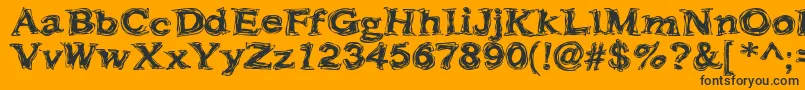 Police Frazzle – polices noires sur fond orange