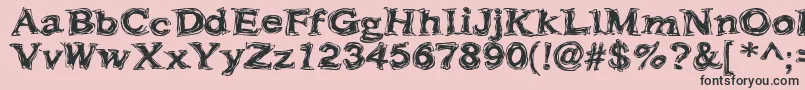 Fonte Frazzle – fontes pretas em um fundo rosa