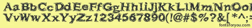 Frazzle Font – Black Fonts on Yellow Background