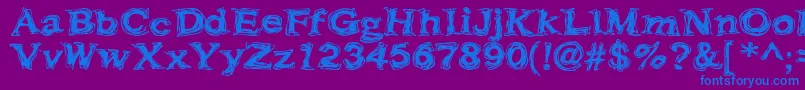 En savoir plus sur la police Frazzle Police Frazzle – polices bleues sur fond violet