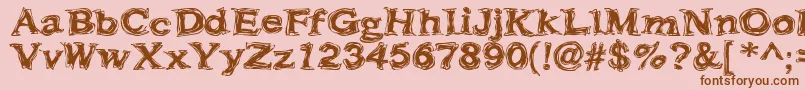 fuente Frazzle – Fuentes Marrones Sobre Fondo Rosa