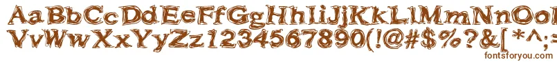 Frazzle Font – Brown Fonts on White Background