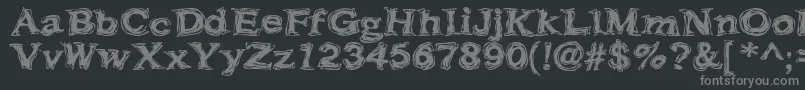 Frazzle Font – Gray Fonts on Black Background