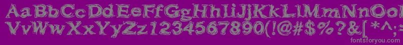 Weitere Informationen zur Frazzle-Schriftart Frazzle-Schriftart – Graue Schriften auf violettem Hintergrund
