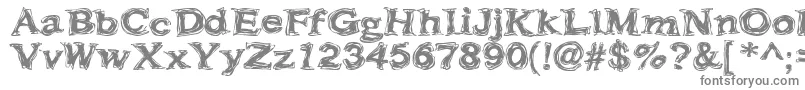 Frazzle Font – Gray Fonts on White Background